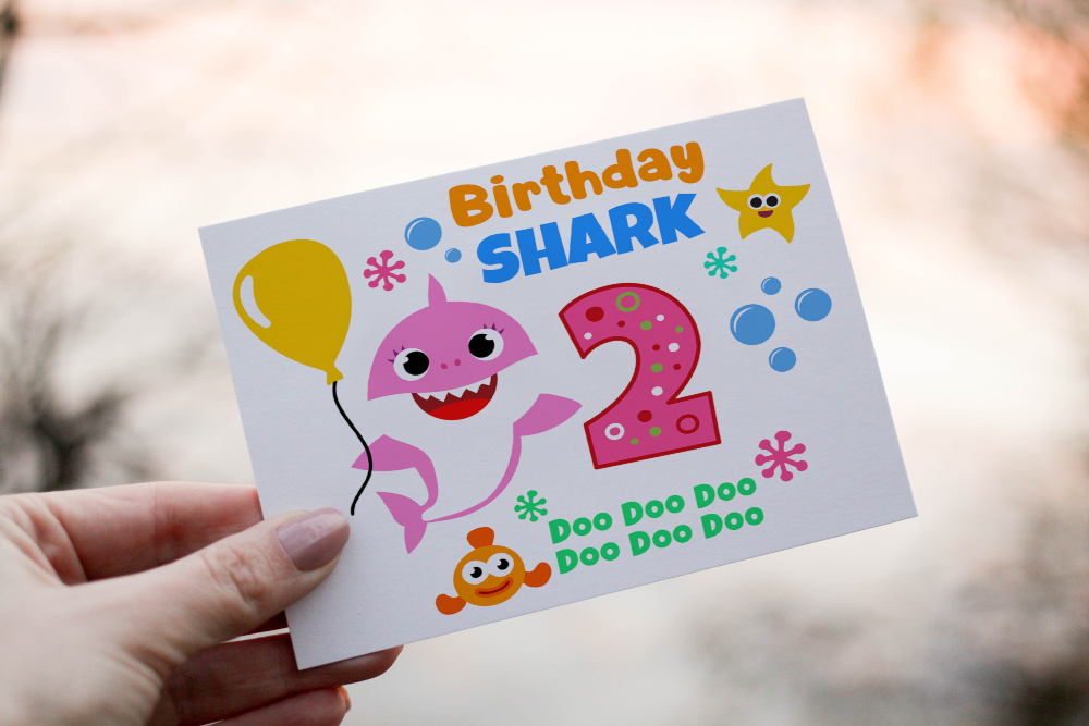 Baby Shark Granddaughter Birthday Card, Card for Granddaughter